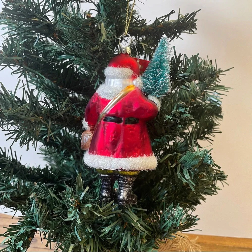 Lot of 4 Christmas Tree Ornaments Snowman, Santa, Toy Soldier, Orb